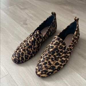 Banana Republic Leopard Print Flats Brown and Black